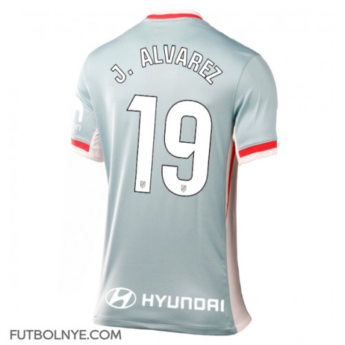 Camiseta Atletico Madrid Julian Alvarez #19 Visitante Equipación para mujer 2024-25 manga corta